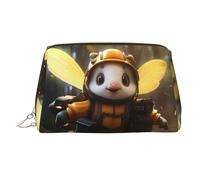 WZYCWB Heads Up Trousse à maquillage en cuir Motif poisson - Parfait pour le transport ou l'organisation de la maison, Abeilles qui travaillent dur, Taille unique