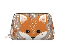 WZYCWB Heads Up Trousse à maquillage en cuir Motif poisson - Parfait pour le transport ou l'organisation de la maison, Happy Fox, Taille unique