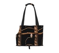 WZYCWB Hibou sur une branche Sac de voyage léger pour chats et sac à bandoulière respirant pour petit chien pour un transport facile