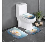 WZYCWB Holy Lotus Lot de 3 tapis de salle de bain, paillasson pour chambre à coucher, tapis de cuisine, baignoire et décoration d'intérieur