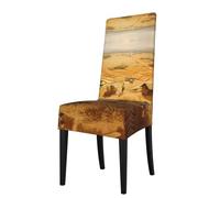 WZYCWB Housse de chaise de salle à manger extensible, housse de siège amovible, convient pour chaise de salle à manger à dossier carré, chaise de prêtre