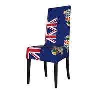WZYCWB Housse de chaise décorative et protectrice Drapeau des îles Caïmans imprimé tissu extensible amovible et lavable
