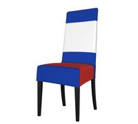 WZYCWB Housse de chaise décorative et protectrice en tissu extensible imprimé drapeau russe amovible et lavable