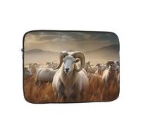 WZYCWB Housse imprimée Sheep in the Grasslands 10" pour ordinateurs portables de 10 à 17 pouces, parfaite pour les affaires et les loisirs.