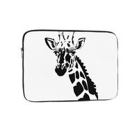 WZYCWB Housse pour ordinateur portable 13" girafe noire et blanche compatible avec les ordinateurs portables de 10 à 17". Un accessoire léger, portable et élégant.