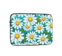WZYCWB Housse pour ordinateur portable 15" Motif marguerite blanche compatible avec les ordinateurs portables 10-17". Un accessoire léger, portable et élégant.