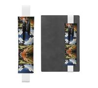 WZYCWB idyllic scenery Marque-page réglable en cuir, parfait pour la rentrée scolaire, cadeau de Noël, porte-stylo en cuir,