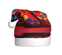 WZYCWB Image de fond violon avec chapeaux de Père Noël imprimés - Idéal pour le réveillon de Noël, le réveillon du Nouvel An et les fêtes de fin d'année - Décorations festives