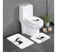 WZYCWB Ink Antelope Lot de 3 tapis de salle de bain pour chambre à coucher, cuisine, baignoire et décoration d'intérieur