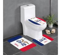 WZYCWB Iowa State Flag Lot de 3 tapis de salle de bain, tapis de chambre à coucher, tapis de cuisine, baignoire et décoration d'intérieur