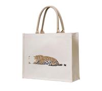 WZYCWB Jaguar in den Sac fourre-tout en toile imprimée tridimensionnelle adapté pour les voyages, le travail, le fitness, le camping et la plage