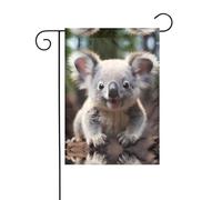 WZYCWB Joli drapeau décoratif de jardin imprimé koala, imperméable à l'eau, décoration d'ambiance festive