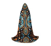 WZYCWB Joli motif symétrique imprimé petite cape à capuche, costume de fête de vacances, accessoire de fête de carnaval, tailles S/M/L