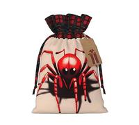 WZYCWB Joli petit sac cadeau de Noël en toile de jute avec cordon de serrage pour fournitures de fête de Noël, sacs de décoration, 21 x 30 cm