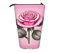 WZYCWB Joli porte-stylo rétractable avec imprimé roses - Convient pour une utilisation comme simple trousse de maquillage, portefeuille, etc.