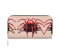 WZYCWB Joli portefeuille zippé imprimé petite araignée rouge, parfait pour les voyages, les affaires et le quotidien. Peut contenir des téléphones portables et de l'argent.