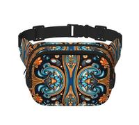 WZYCWB Joli sac banane de sport à motif symétrique, sac à bandoulière tendance et tendance, petit sac de voyage léger