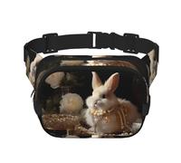 WZYCWB Joli sac banane de sport en forme de lapin, sac à bandoulière tendance et tendance, petit sac de voyage léger