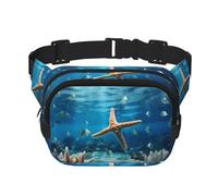 WZYCWB Joli sac banane de sport en forme d'étoile de mer, sac à bandoulière tendance et tendance, petit sac de voyage léger