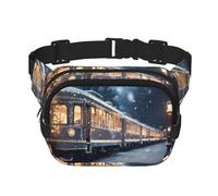 WZYCWB Joli sac banane de sport pour train de nuit enneigé, sac à bandoulière tendance et tendance, petit sac de voyage léger