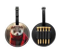 WZYCWB Joli sac de rangement pour tees de golf imprimé spécial furet - Design portable avec boucle de suspension, Noir , Taille unique, Valise