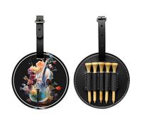 WZYCWB Joli sac de rangement pour tees de golf imprimé spécial violoncelle - Design portable avec boucle de suspension, Noir , Taille unique, Valise