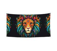 WZYCWB Jolie bannière de fête de lion adaptée pour les fêtes d'anniversaire ou les décorations de vacances