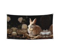 WZYCWB Jolie bannière de fête en forme de lapin adaptée pour les fêtes d'anniversaire ou les décorations de vacances