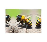 WZYCWB Jolie bannière de vacances à motif abeille, 119,4 x 180,3 cm, adaptée pour Halloween, Noël, fêtes, rassemblements, etc.