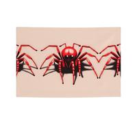 WZYCWB Jolie bannière de vacances à motif d'araignée rouge, 119,4 x 180,3 cm, adaptée pour Halloween, Noël, les fêtes, les rassemblements, etc.
