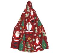 WZYCWB Jolie cape à capuche imprimée cadeau du Père Noël - Parfaite pour les fêtes d'Halloween, les spectacles théâtraux et les séances photo.