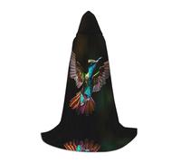 WZYCWB Jolie cape à capuche imprimée colibri pour jeunes, parfaite pour les magiciens et les costumes de jeu de rôle (S-L)