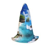 WZYCWB Jolie cape à capuche imprimée de plage L parfaite pour les magiciens et les costumes de jeu de rôle (S-L)