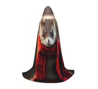 WZYCWB Jolie cape à capuche imprimée furet pour jeunes, parfaite pour les magiciens et les costumes de jeu de rôle (S-L)