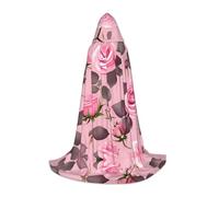 WZYCWB Jolie cape à capuche imprimée roses pour jeunes, parfaite pour les magiciens et les costumes de jeu de rôle (S-L)