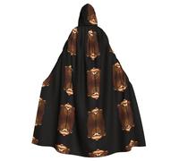 WZYCWB Jolie cape à capuche imprimée tête d'ours adaptée pour un bal masqué, une fête d'Halloween ou un cosplay