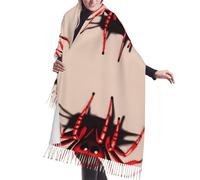 WZYCWB Jolie petite araignée rouge à motif longue écharpe - Châle chaud automne/hiver, parfait cadeau d'anniversaire