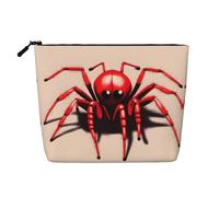 WZYCWB Jolie petite araignée rouge à motifs, trousse de maquillage de voyage, sac de rangement multifonctionnel, rangement pour les nécessités quotidiennes