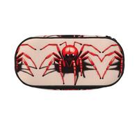 WZYCWB Jolie petite araignée rouge grande capacité - Boîte de rangement multifonctionnelle, portable et durable pour fournitures de bureau et scolaires, Noir , Taille unique, Trousse de beauté