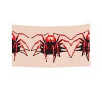 WZYCWB Jolie petite araignée rouge imprimée pour décoration d'événement, décoration de fête, 70 x 35 cm, bannière à suspendre pour intérieur et extérieur