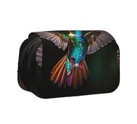 WZYCWB Jolie trousse à crayons portable avec imprimé colibri, idéale pour organiser les stylos au bureau ou ranger des pinceaux de maquillage