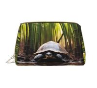 WZYCWB Jolie trousse de maquillage en cuir avec poches, sac de maquillage de voyage portable, sac de rangement cosmétique de grande capacité,