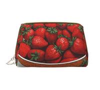 WZYCWB Jolie trousse de maquillage en cuir avec poches, sac de maquillage de voyage portable, sac de rangement cosmétique de grande capacité,