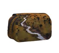 WZYCWB Jolie trousse portable avec impression de coucher de soleil, idéale pour organiser les stylos au bureau ou ranger des pinceaux de maquillage