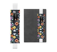 WZYCWB Jolies pochettes à crayons colorées en forme de fleurs, porte-stylos en PVC avec bandes élastiques et marque-pages sont le meilleur choix de cadeau.