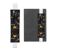 WZYCWB Jolies pochettes à crayons roses jaunes, porte-stylos en PVC et porte-stylos avec bandes élastiques et marque-pages sont le meilleur choix de cadeau.