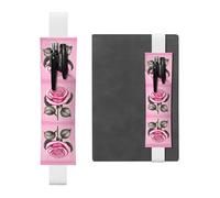 WZYCWB Jolies pochettes à crayons roses pour agenda, porte-stylos en PVC et porte-stylos avec bandes élastiques et marque-pages sont le meilleur choix de cadeau.