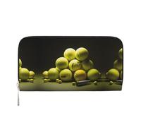 WZYCWB Jolies pochettes en cuir avec fermeture éclair et porte-cartes - Parfaites pour les voyages ou un usage quotidien, Diagramme de tennis, Taille unique