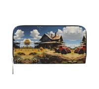 WZYCWB Jolies pochettes en cuir avec fermeture éclair et porte-cartes - Parfaites pour les voyages ou un usage quotidien, Tracteur agricole Texas, Taille unique