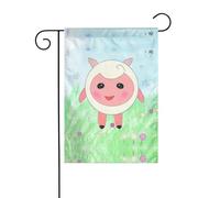 WZYCWB Jolis drapeaux de jardin en agneau - 30,5 x 45,7 cm, drapeaux décoratifs de jardin suspendus